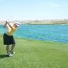 #8 - Paiute Wolf #15: In a 40 yard headwind, Trever takes dead aim at that green spot sitting in the middle of a clear-blue pond.